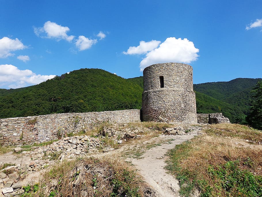 monument, castle, building, architecture, the ruins of the HD wallpaper