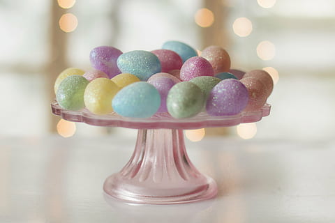 assorted glitter egg lot, easter, easter eggs, holiday, spring HD wallpaper