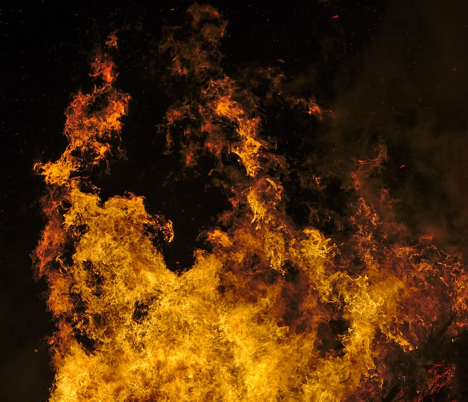 fire illustration, flames, hot, burn, heat, bonfire, burning HD wallpaper