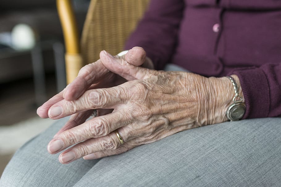 person sitting on chair doing praying hands gesture, old, old age HD wallpaper