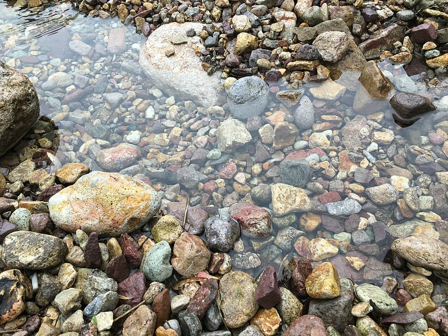 water, cobblestone, crystal clear, rock - Object, nature, pebble HD wallpaper