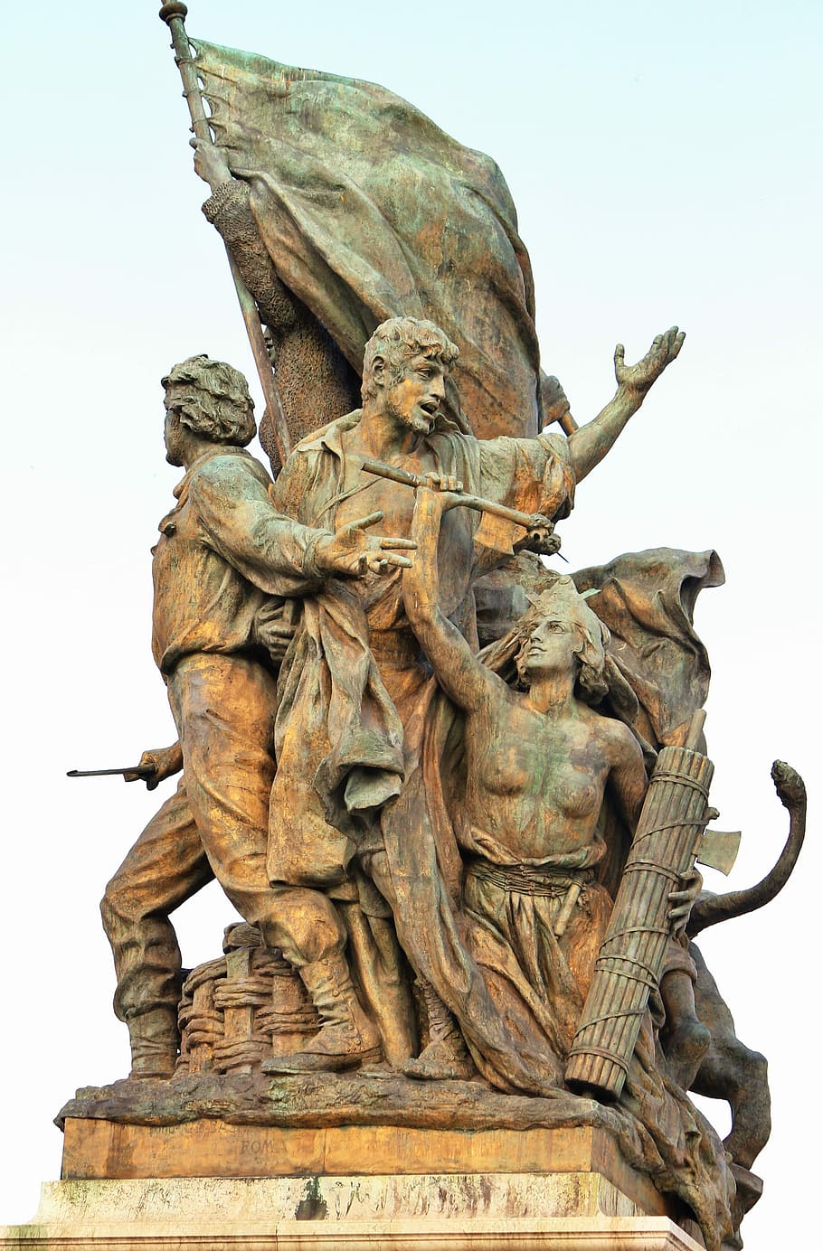 Statue, Iron, Monument, commemorate, sculpture, low angle view HD wallpaper
