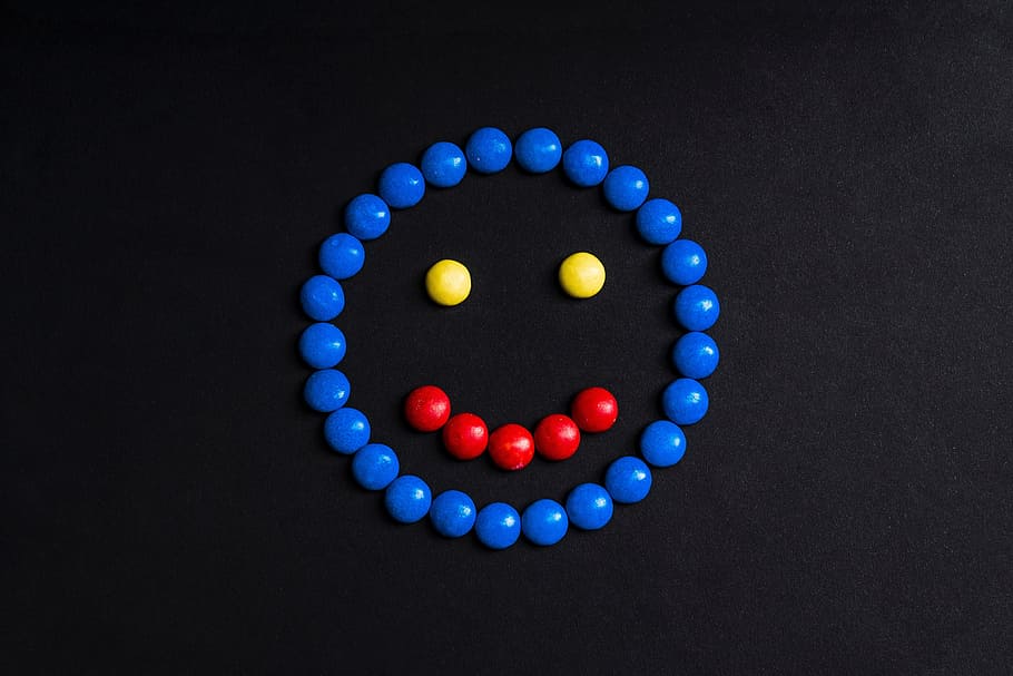 colorful, candy, smiley, studio shot, multi colored, heart shape HD wallpaper