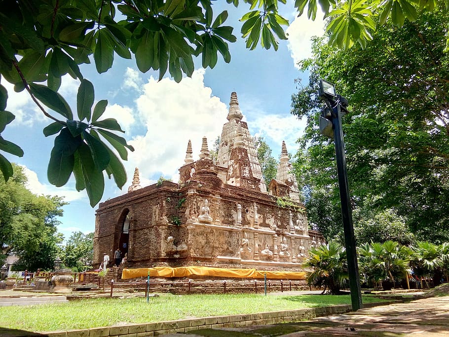 pagoda, stupa, tower, built structure, architecture, tree, building exterior HD wallpaper