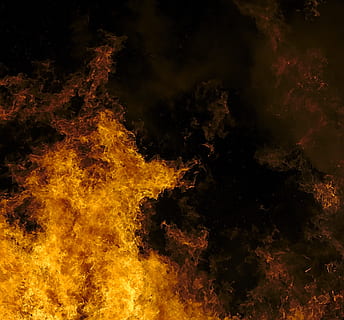 yellow and black flame digital wallpaper, illustration, fire HD wallpaper