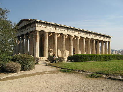 Temple of Hephaistos in Athens, Greece, architecture, building HD wallpaper