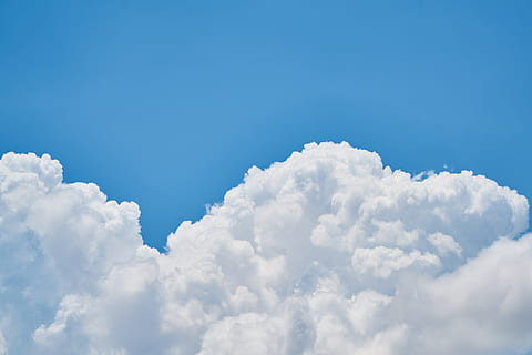 photograph of cumulus clouds, White Clouds, blue, landscape HD wallpaper