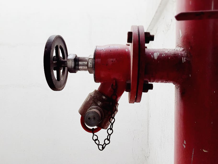 red and brown valve switch, fire, hydrant, close up, emergency, HD wallpaper