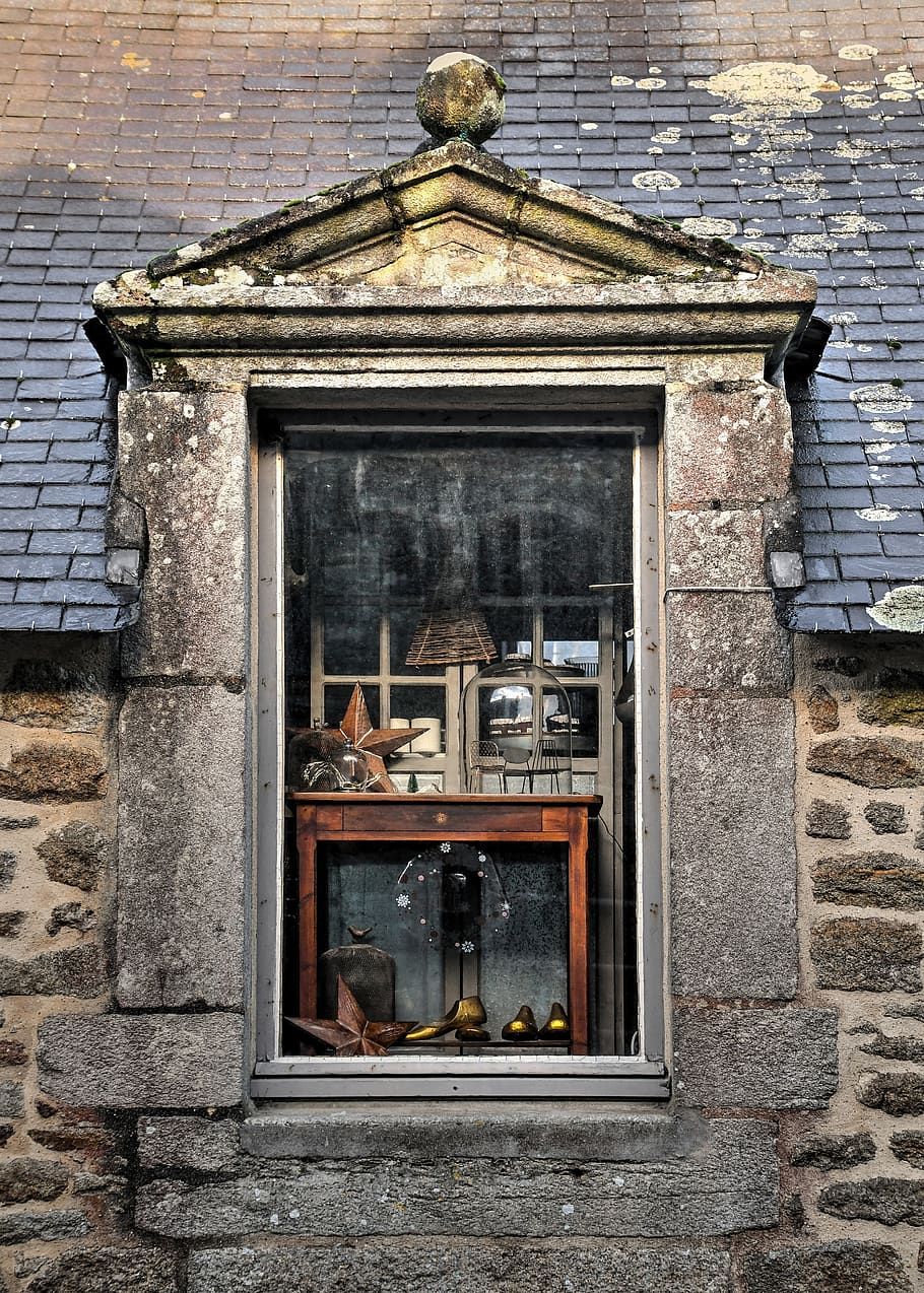 window, roof, showcase, former, pierre, tile, old, table, star HD wallpaper