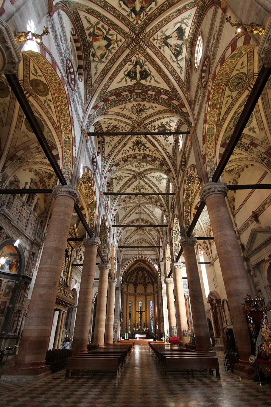 church, interior, padova, marble, building, structure, architecture HD wallpaper