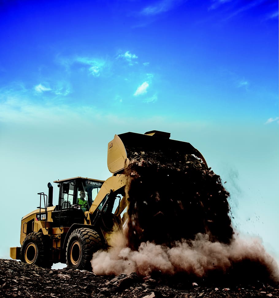 caterpillar, bulldozer, build, leanamn, 950gc, construction HD wallpaper