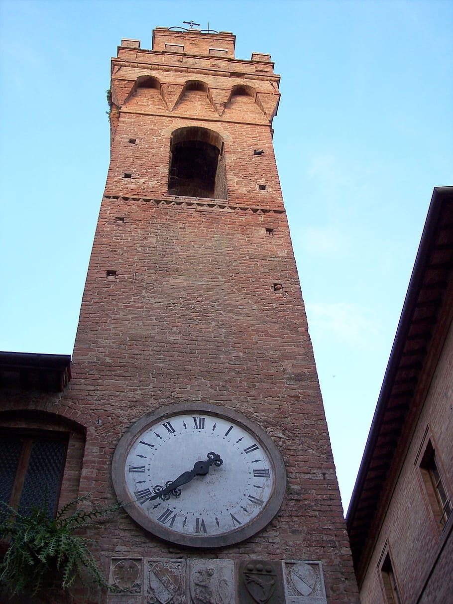 torre, watch, architecture, construction, medieval tower, clock HD wallpaper