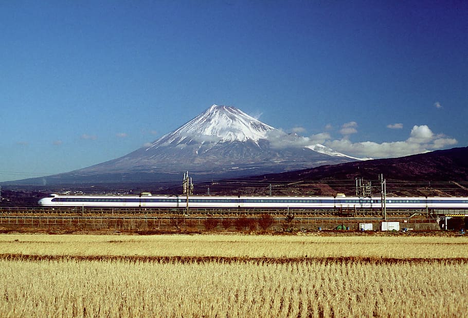 landscape photography of mountain, fuji, japanese, sky, snow, HD wallpaper