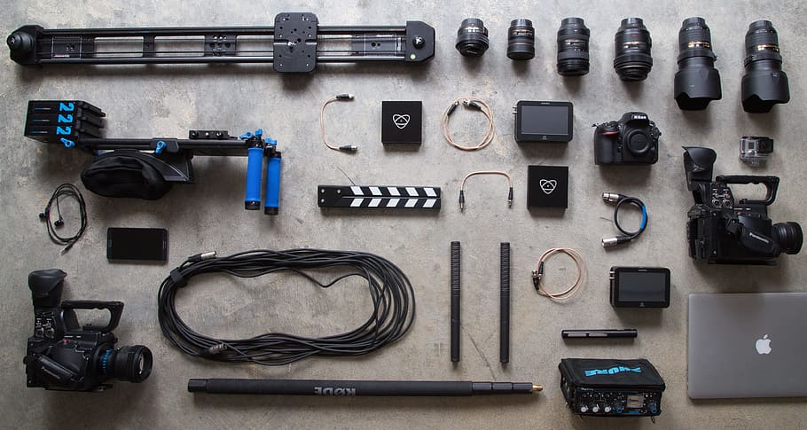 black CSLR camera parts, equipment, photography, digital, lens, HD wallpaper