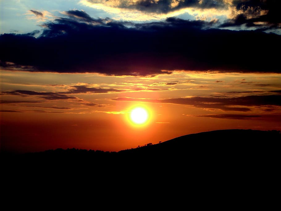 sunset, mountains, anina, sky, scenics - nature, beauty in nature HD wallpaper