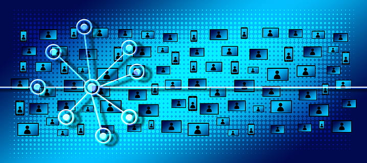 artwork of profile pictures, block chain, data, records, concept HD wallpaper