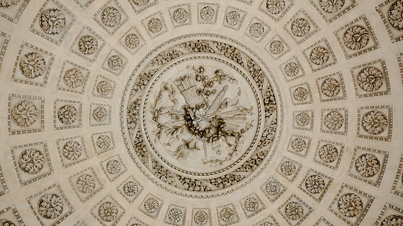 ceiling at Versailles, beige painted ceiling, mural, ceiling mural HD wallpaper