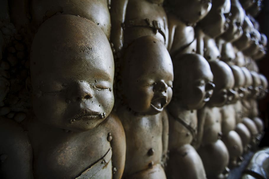 baby statues, art, creative, architecture, sculpture, human representation HD wallpaper