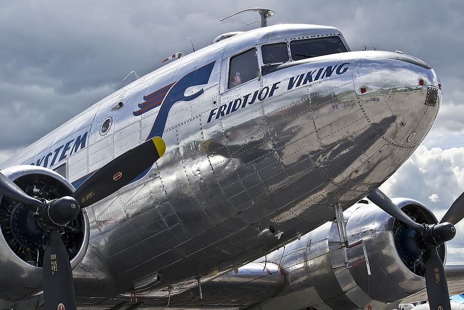 propeller plane, aircraft, dc-3, mode of transportation, air vehicle HD wallpaper