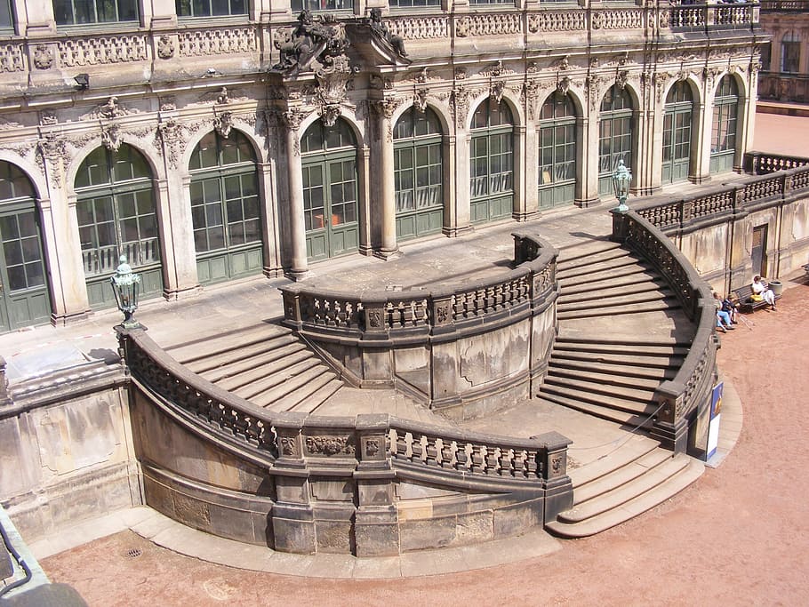 dresden, kennel, staircase, architecture, built structure, building exterior HD wallpaper