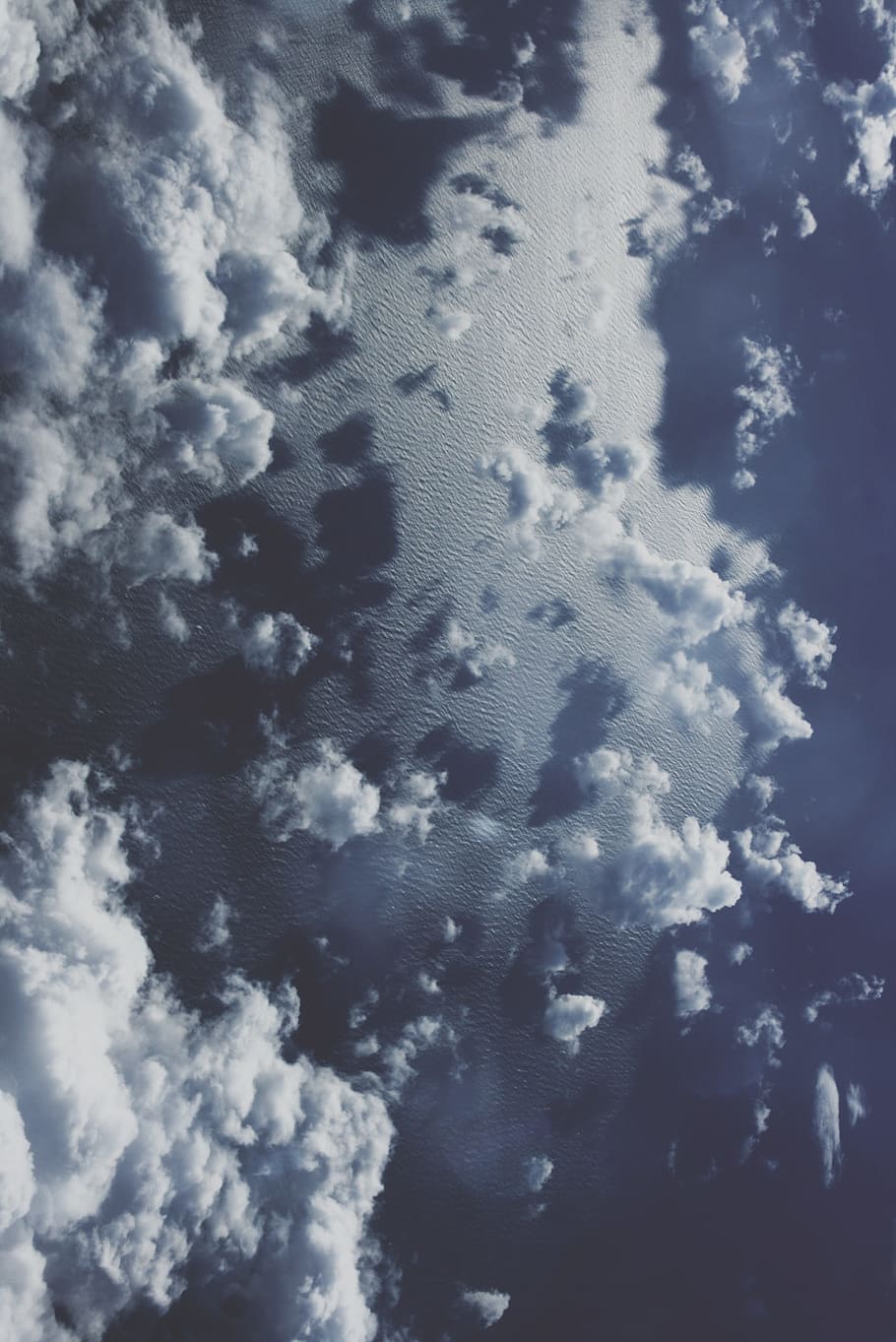 airplane, window, ocean, clouds, cloud - sky, low angle view, HD wallpaper