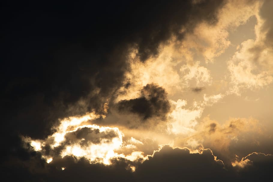 sky, clouds, lighting, sunlight, light and shadow, nature, of course HD wallpaper