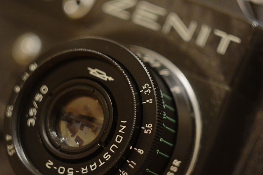 zenith, camera, soviet, industar, lens, retro, camera - photographic equipment HD wallpaper