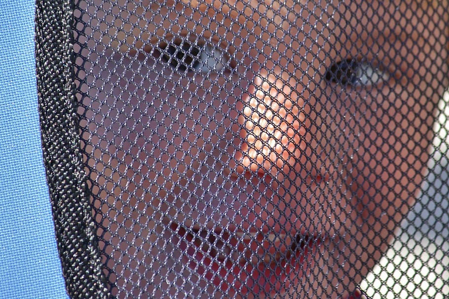 Child, Fun, Playground, Network, joy, view, face, chainlink fence HD wallpaper