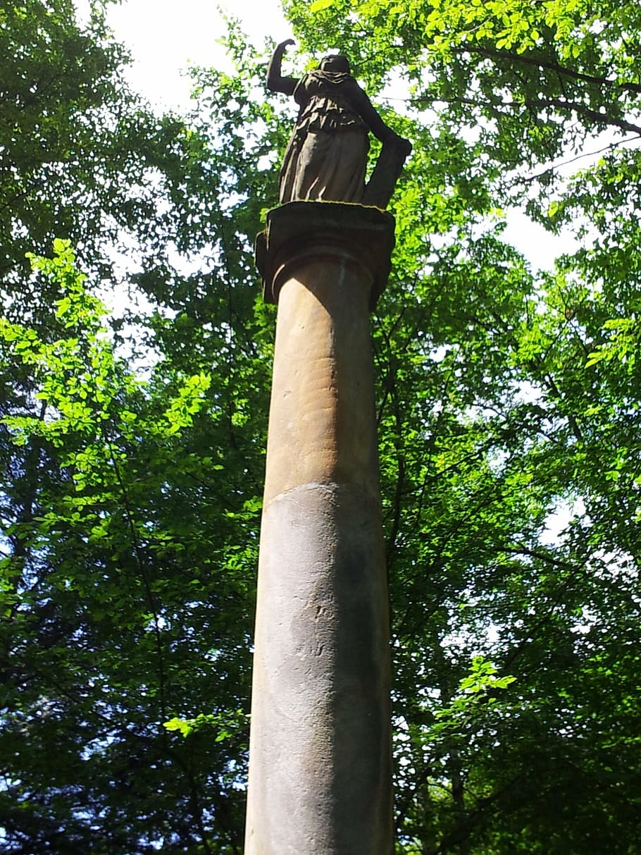 pillar, garden, columnar, building, castle, elder, fantaisie HD wallpaper
