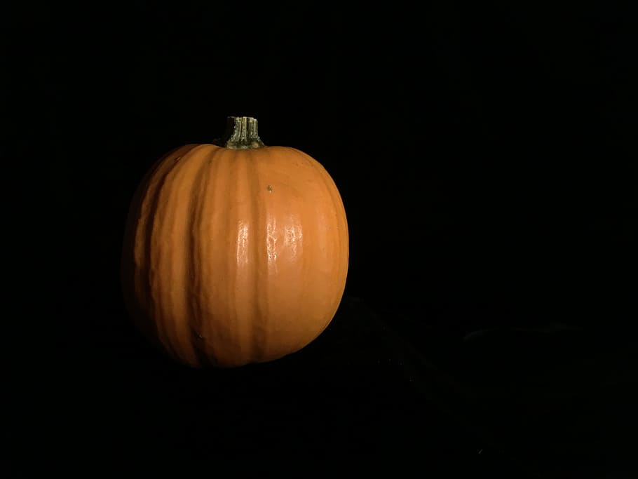 pumpkin, black, orange, dark, october, november, halloween HD wallpaper