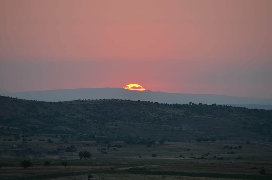 sunset, uchisar, cappadocia, sky, scenics - nature, beauty in nature HD wallpaper