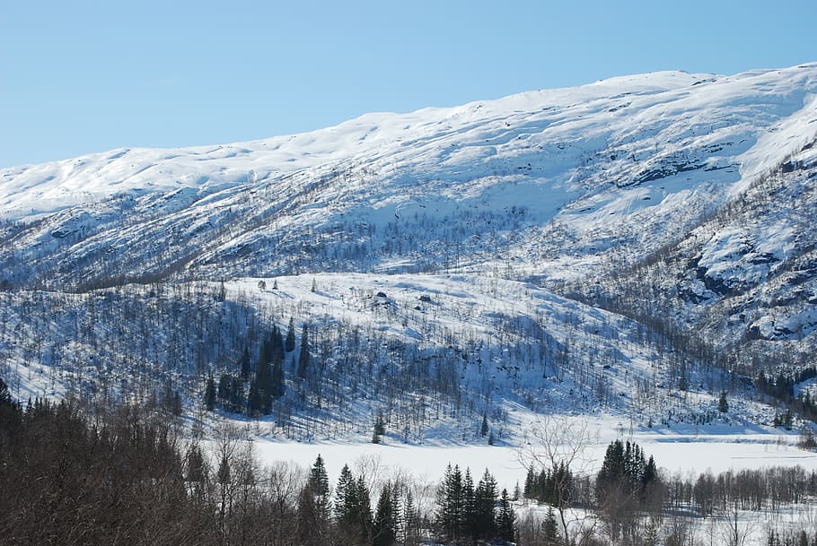 mountain, winter, snow, modalen, nature, cold temperature, scenics - nature HD wallpaper