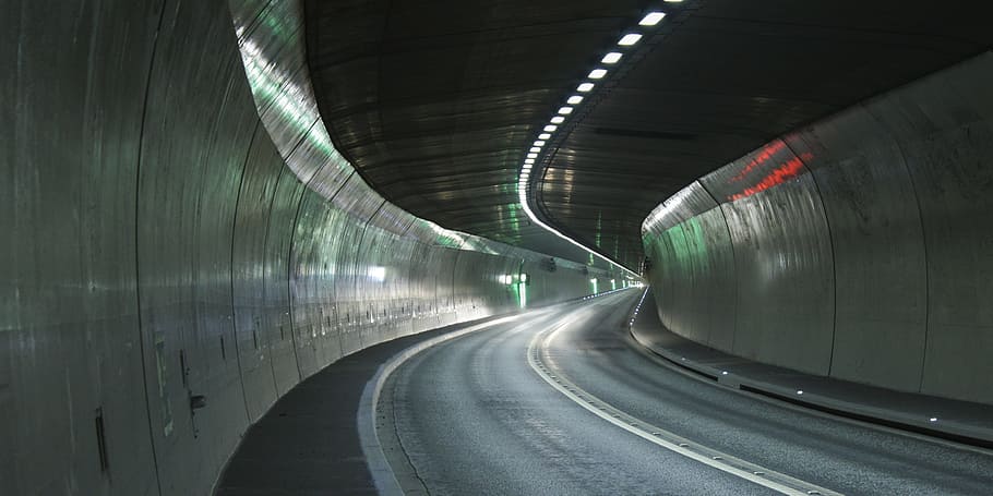 empty road tunnel, highway, lights, tunnel vision, driving a car, HD wallpaper