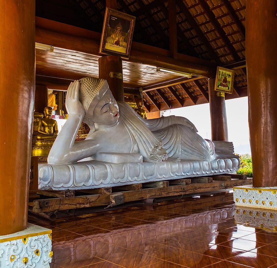 Buddah, Lying, Temple, Complex, temple complex, north thailand HD wallpaper