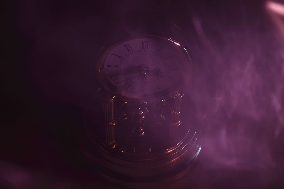 Clock, Smoke, Time, Timepiece, time of, gold, antique, smoke - physical structure HD wallpaper