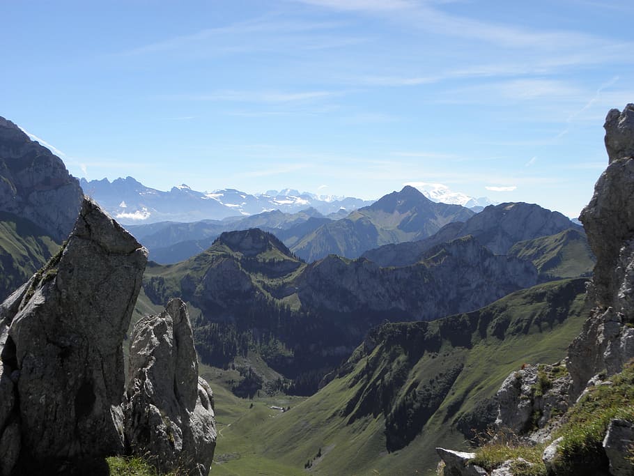 mountain, landscape, panoramic, nature, mountain range, scenics - nature HD wallpaper