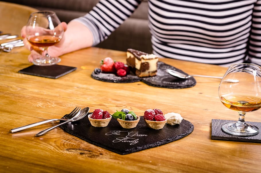 stainless steel fork on table, french, pudding, sweet, dish HD wallpaper