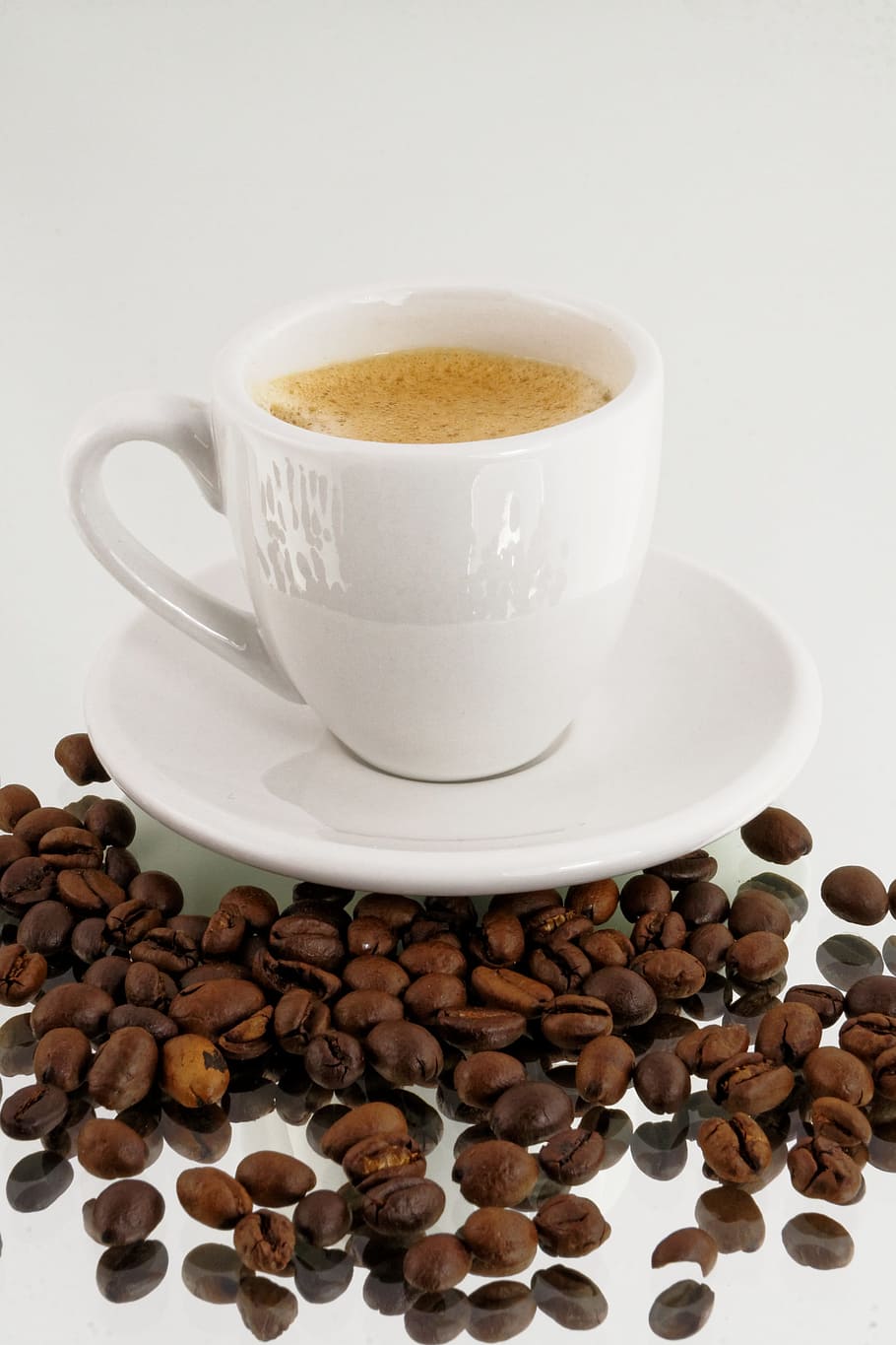coffee, beans, coffee beans, espresso, coffee cup, food and drink HD wallpaper