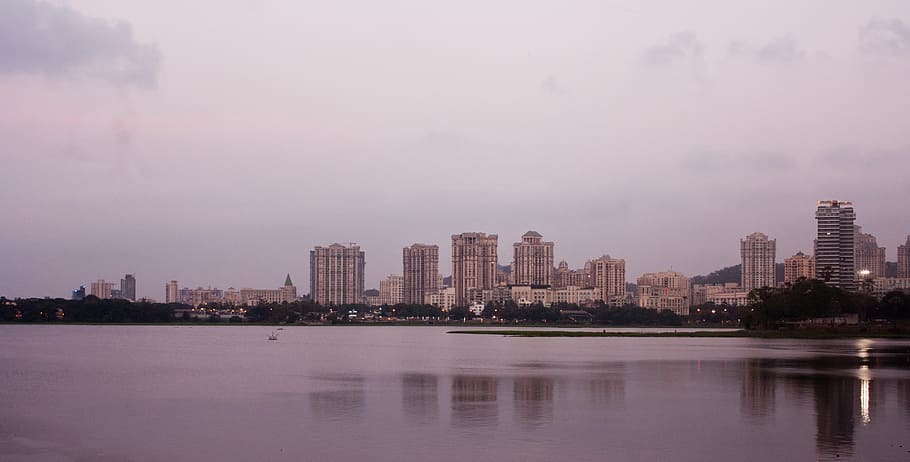 mumbai, bombay, cityscape, metropole, india, sea, ocean, architecture, HD wallpaper