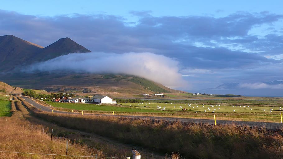 iceland, landscape, scenics - nature, cloud - sky, mountain HD wallpaper