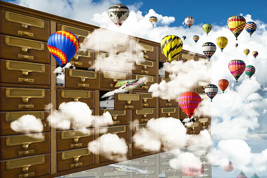 assorted-color air balloons illustration, fantasy, fly, dream HD wallpaper