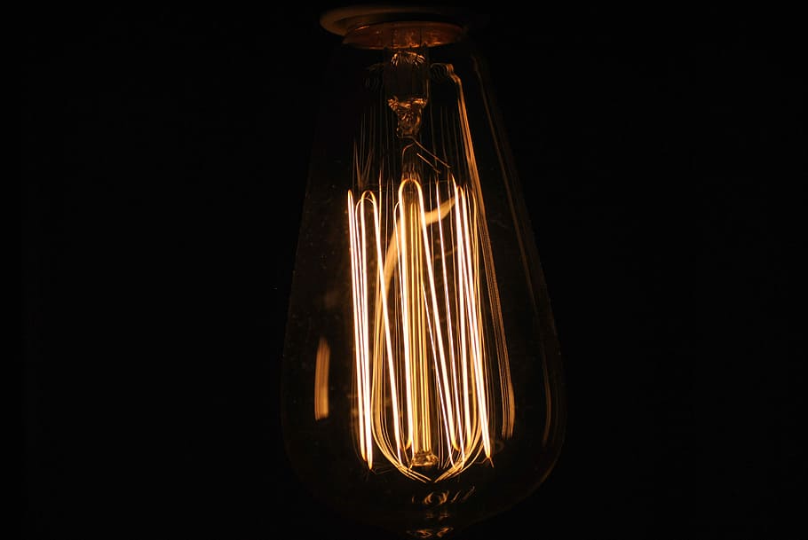 photo of Edison bulb, turned on halogen bulb, light, lightbulb HD wallpaper