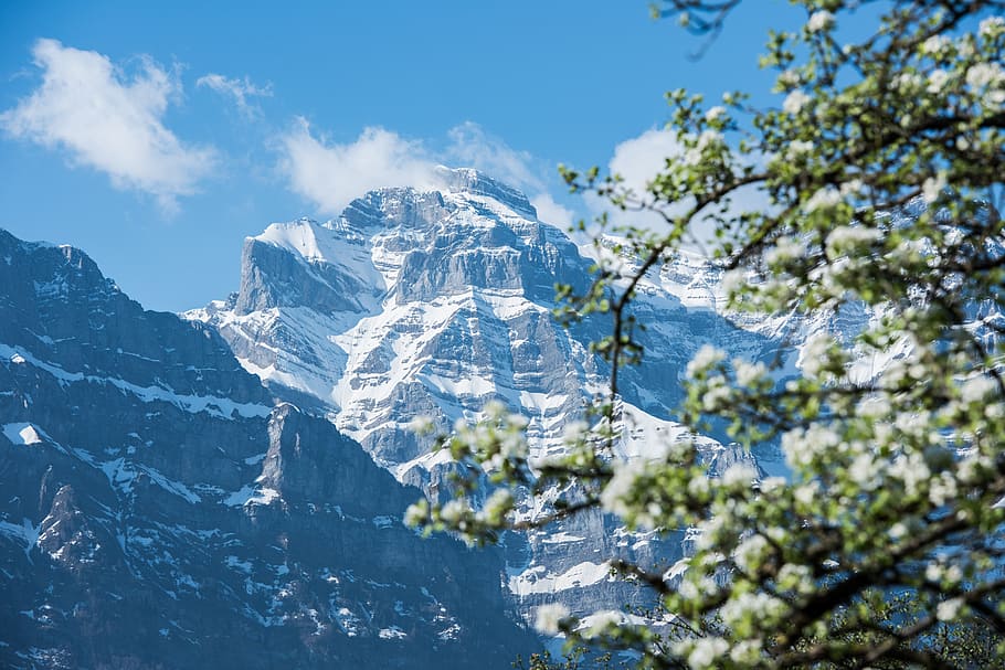 spring, mountains, snow, glarus, canton of glarus, alpine, nature HD wallpaper