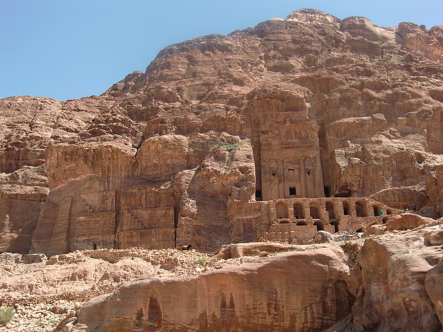 Petra, Jordan photo, egypt, travel destinations, rock, rock formation, HD wallpaper