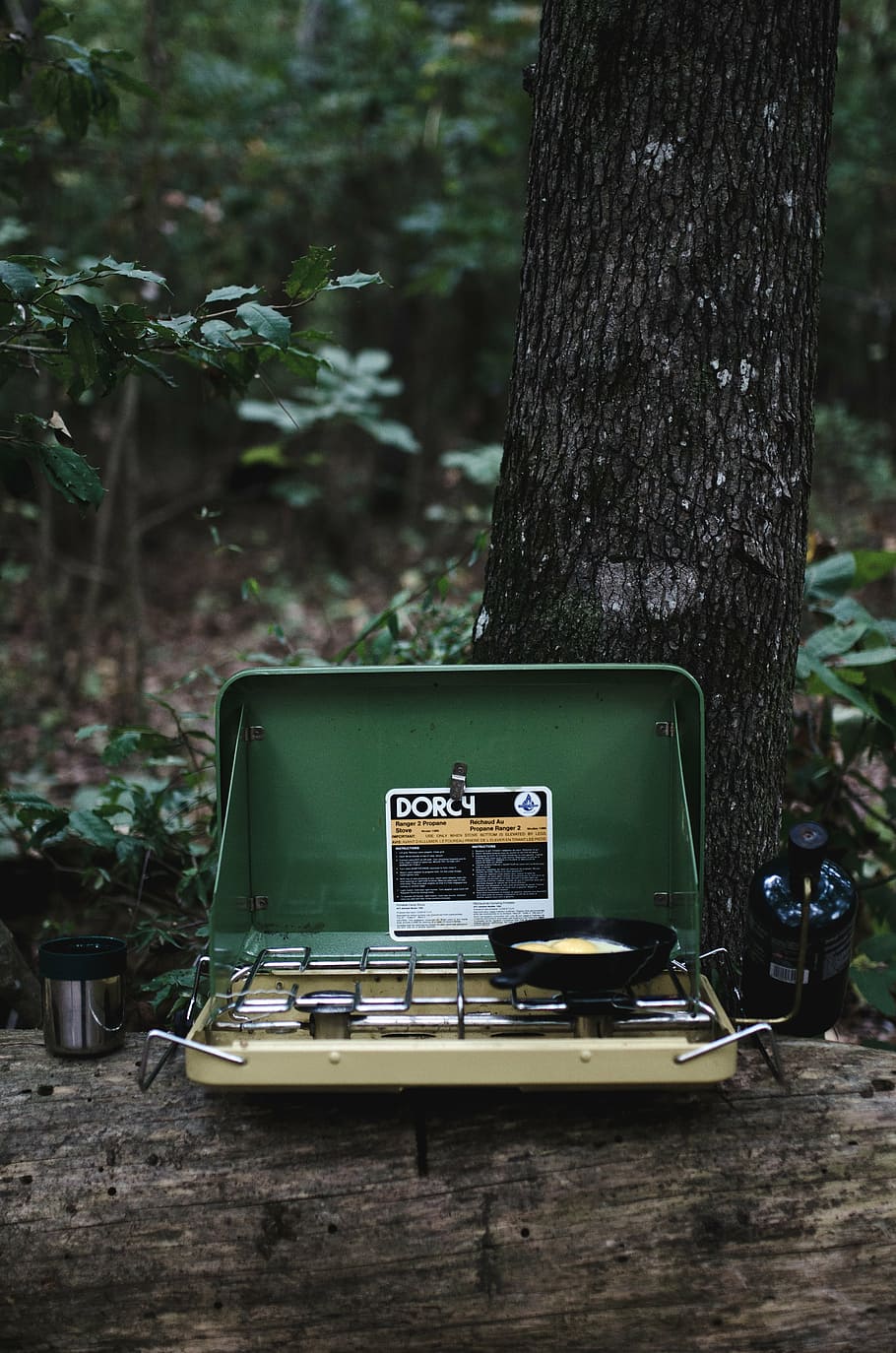 green and black camping stove, cooker, gas, outdoor, burner, equipment, HD wallpaper