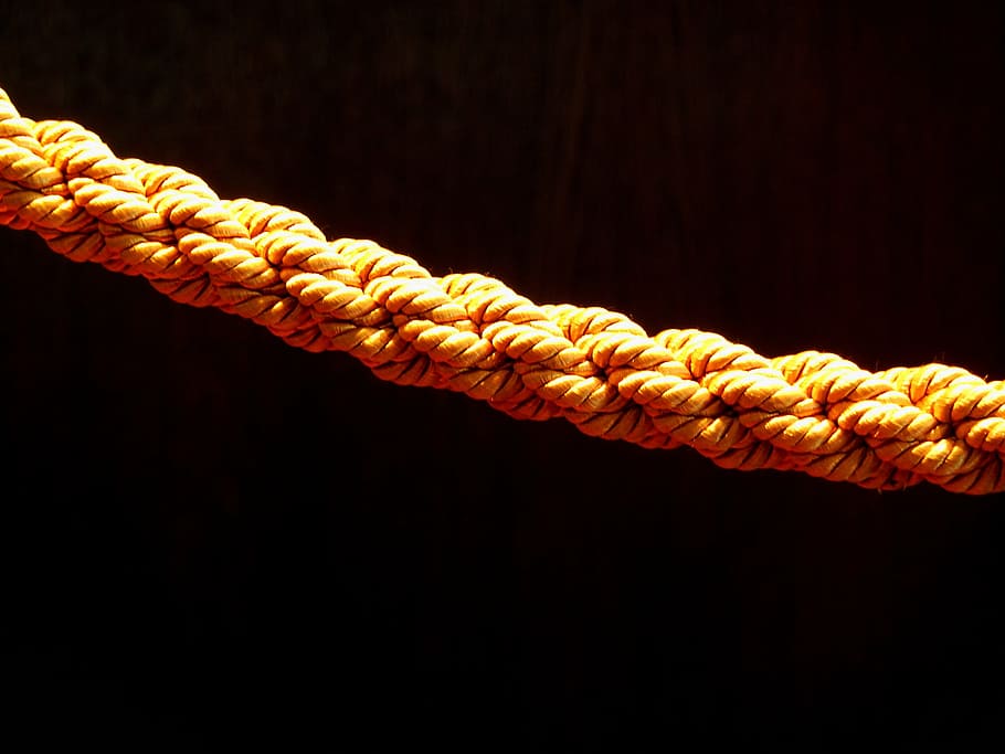 handrail, rope, dew, twisted ropes, fixing, knot, woven, strand, HD wallpaper