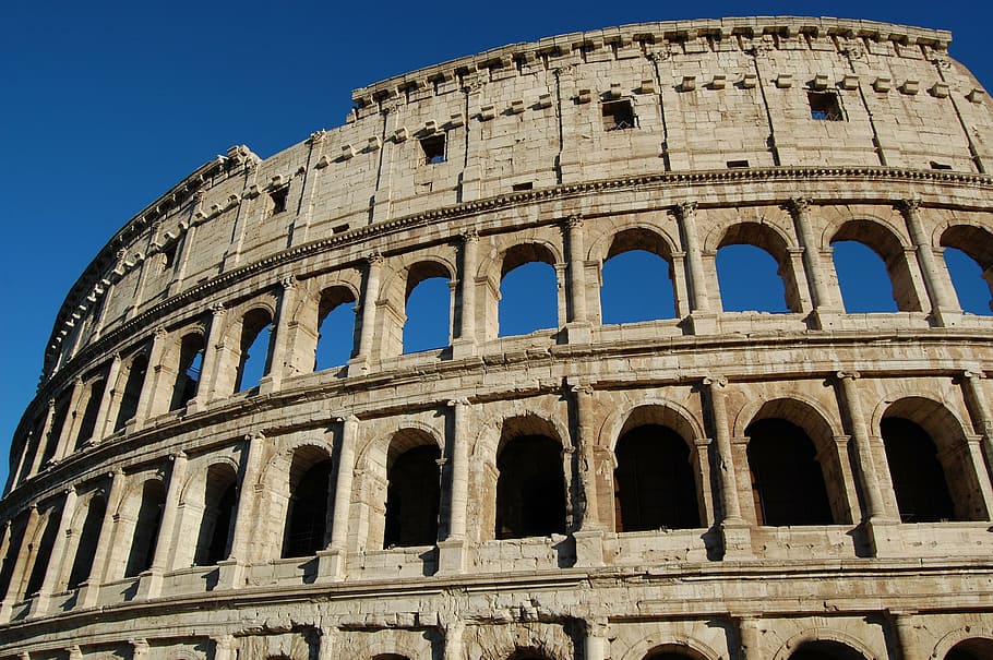 colosseum, monuments, ancient rome, roman coliseum, capital, HD wallpaper