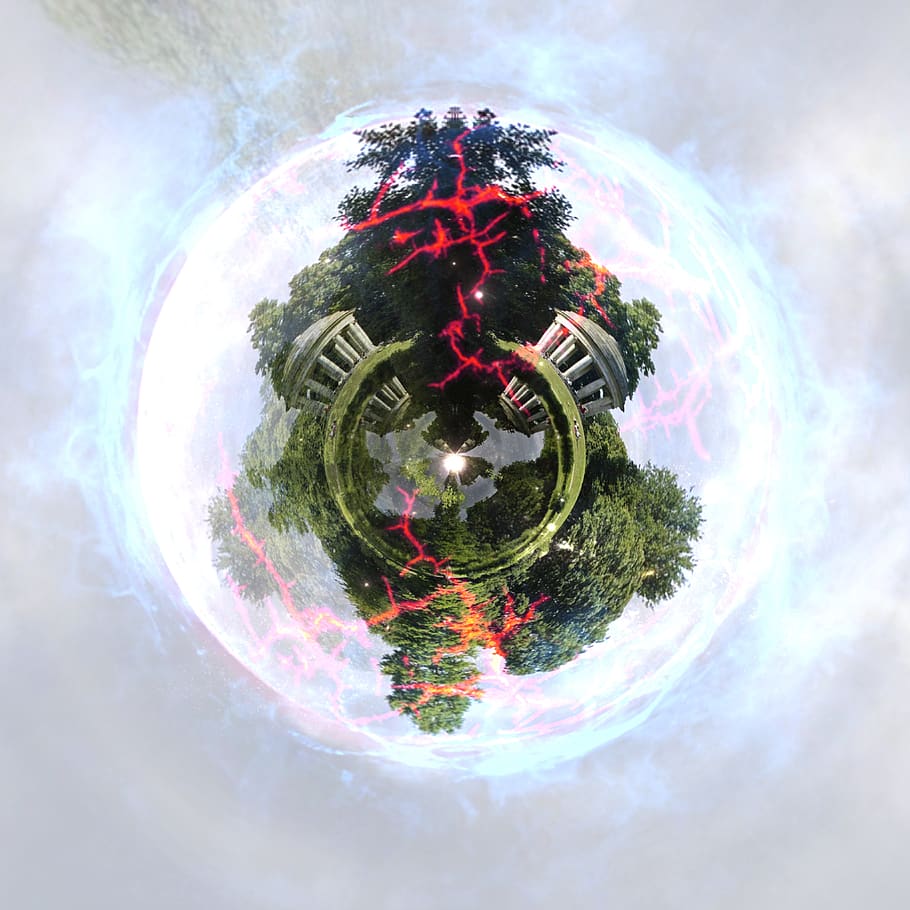 abstract, graphic, circle, digital composite, geometric shape HD wallpaper