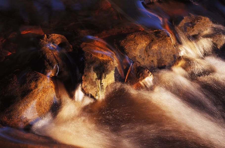 river, rocks, stream, water, stone, waterfall, creek, flowing HD wallpaper