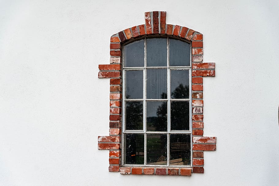 window, discs, old, stones, plaster, architecture, built structure HD wallpaper